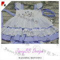 Wholesale kids lavender embroidered dress